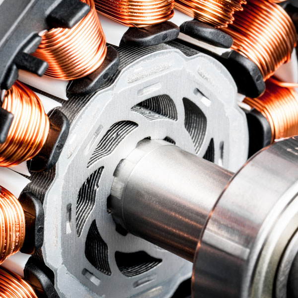 close up of a motor in a machine